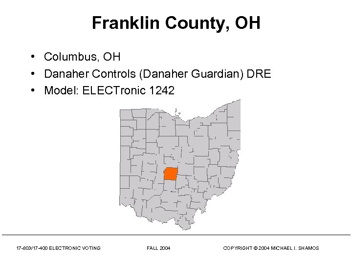 Franklin County, OH • Columbus, OH • Danaher Controls (Danaher Guardian) DRE • Model: