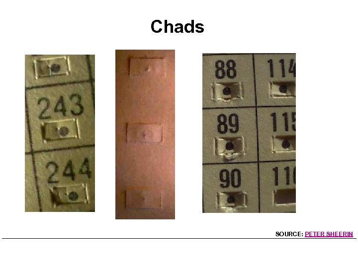 Chads SOURCE: PETER SHEERIN 