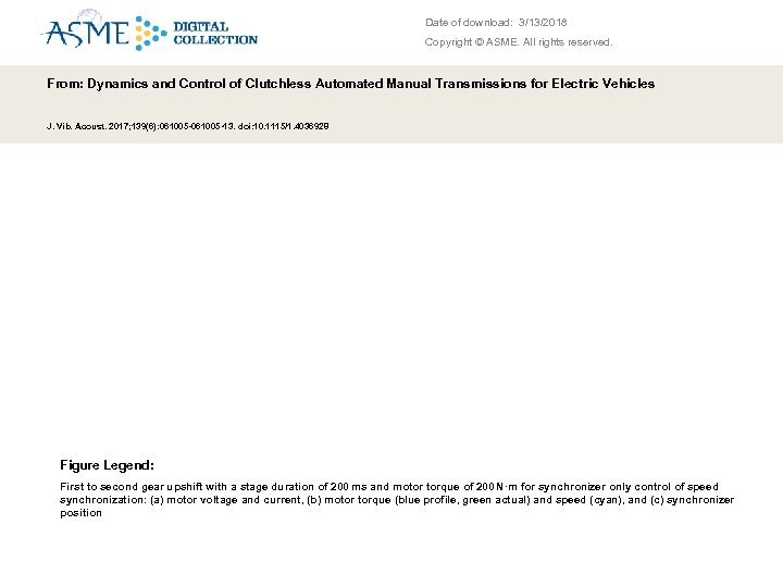 Date of download: 3/13/2018 Copyright © ASME. All rights reserved. From: Dynamics and Control