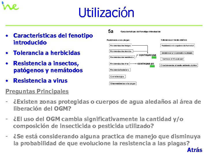 Utilización • Características del fenotipo introducido • Tolerancia a herbicidas • Resistencia a insectos,