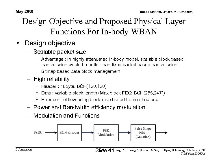 May 2009 doc. : IEEE 802. 15 -09 -0317 -03 -0006 Design Objective and