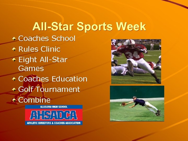 All-Star Sports Week Coaches School Rules Clinic Eight All Star Games Coaches Education Golf