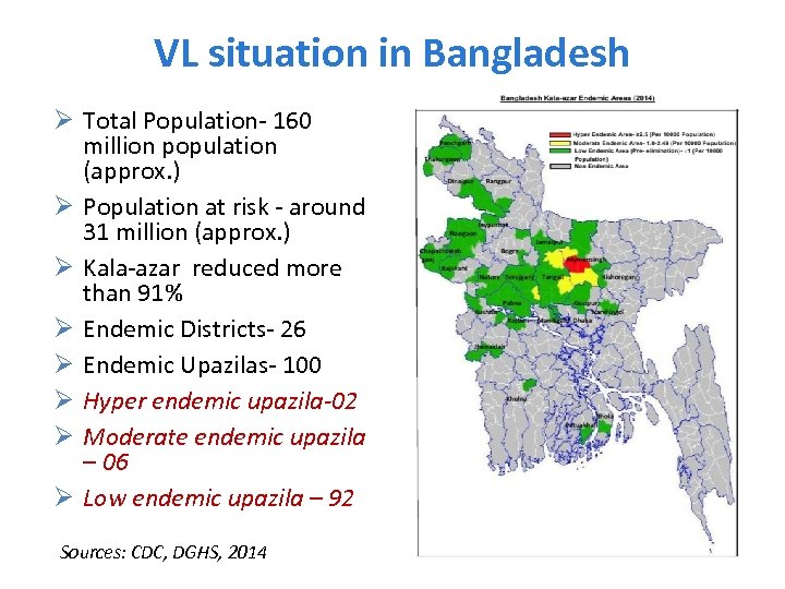 VL situation in Bangladesh Ø Total Population- 160 million population (approx. ) Ø Population