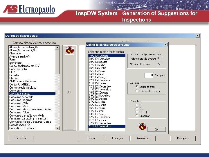 Insp. DW System - Generation of Suggestions for Inspections 