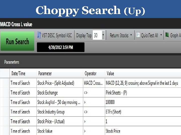 Choppy Search (Up) 1 