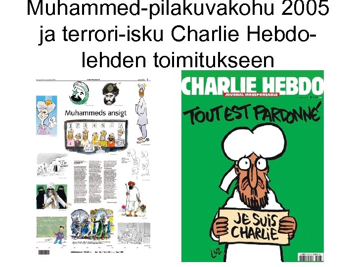 Muhammed-pilakuvakohu 2005 ja terrori-isku Charlie Hebdolehden toimitukseen 