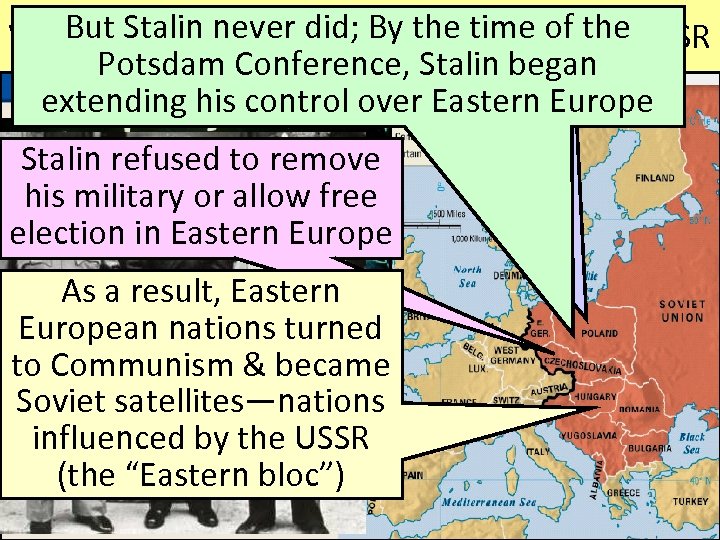 But Stalin never did; By Stalin agreed WWII increased Conference, the time. USA &to