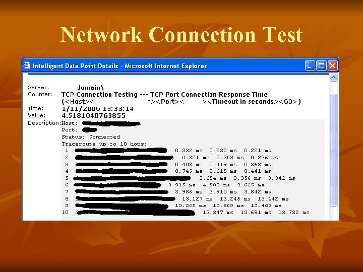 Network Connection Test 