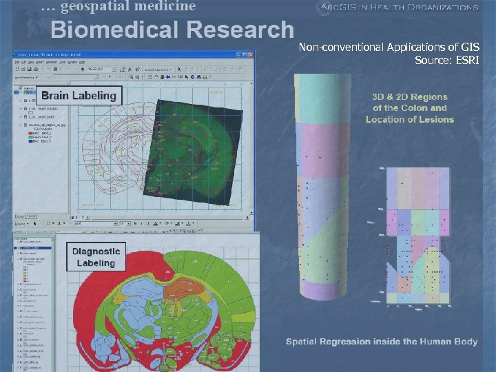 Non-conventional Applications of GIS Source: ESRI 