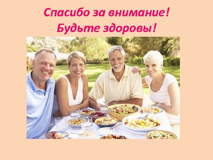 Спасибо за внимание! Будьте здоровы! 