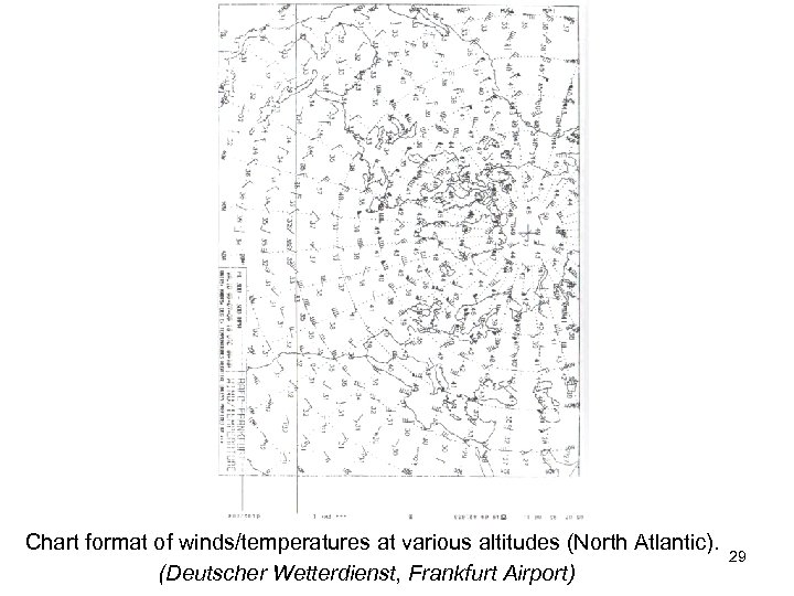 Chart format of winds/temperatures at various altitudes (North Atlantic). (Deutscher Wetterdienst, Frankfurt Airport) 29