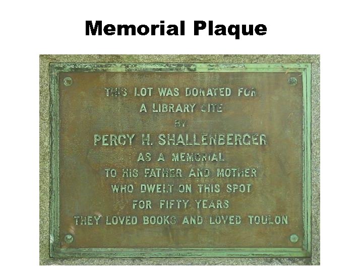 Memorial Plaque 