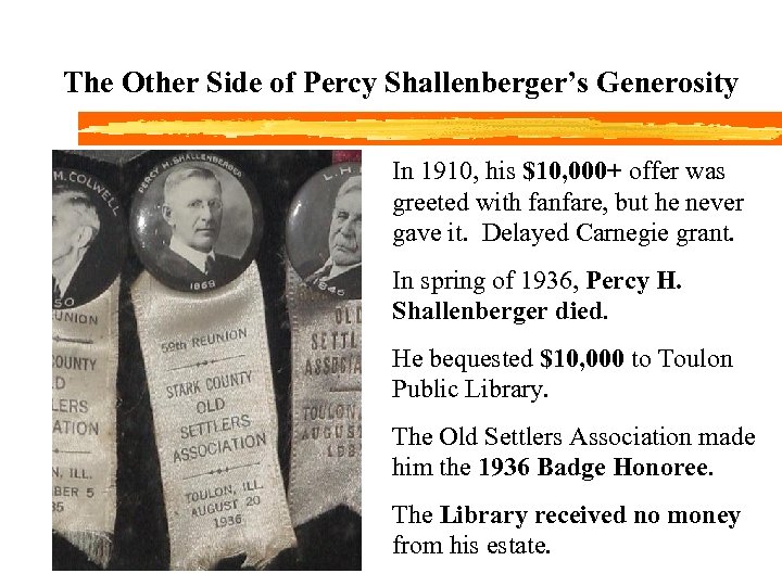 The Other Side of Percy Shallenberger’s Generosity In 1910, his $10, 000+ offer was