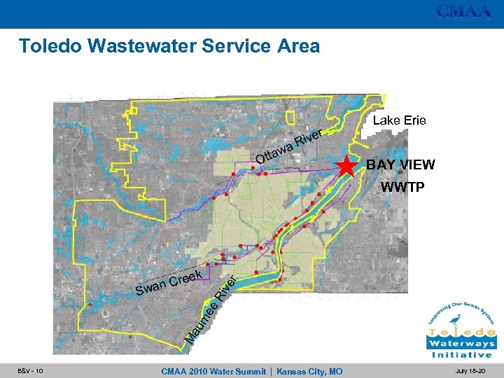 Toledo Wastewater Service Area r ive R Lake Erie a aw Ott BAY VIEW