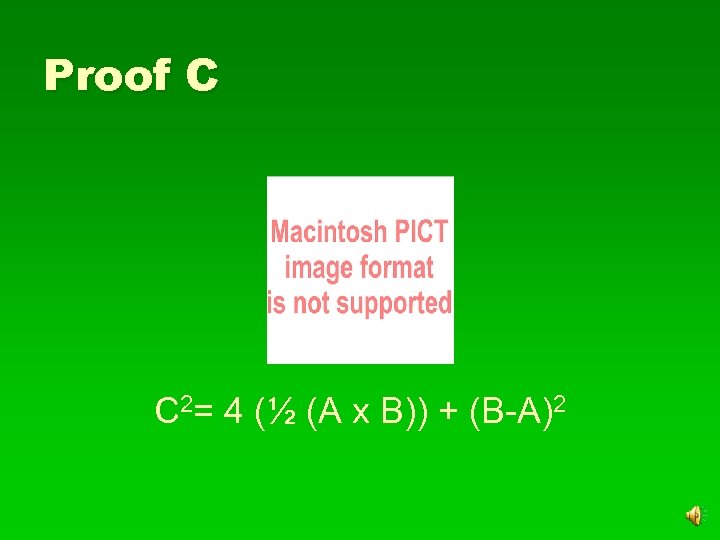 Proof C C 2= 4 (½ (A x B)) + (B-A)2 