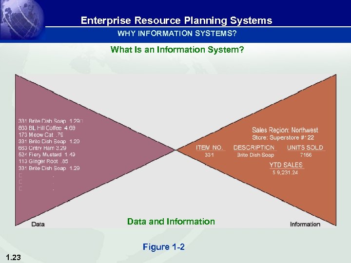 Enterprise Resource Planning Systems WHY INFORMATION SYSTEMS? What Is an Information System? Data and