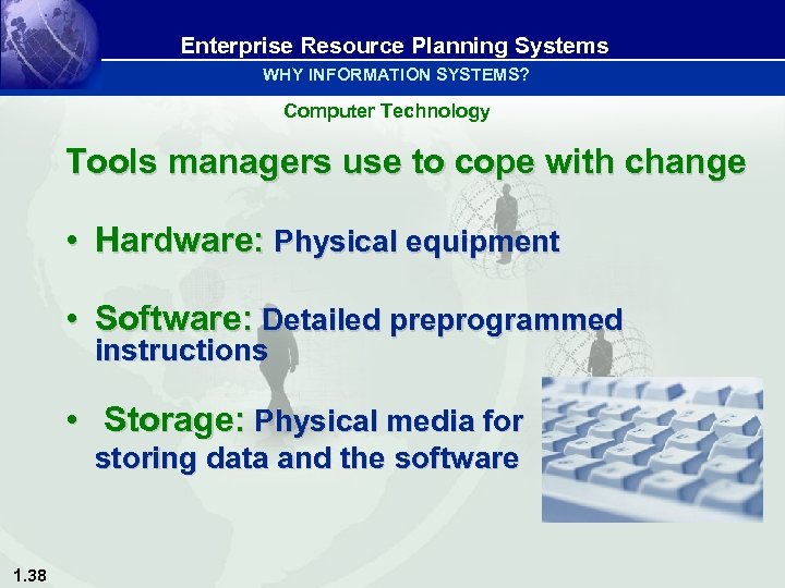 Enterprise Resource Planning Systems WHY INFORMATION SYSTEMS? Computer Technology Tools managers use to cope