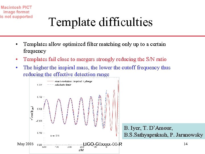 Template difficulties • Templates allow optimized filter matching only up to a certain frequency