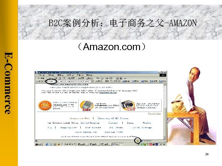 B 2 C案例分析：电子商务之父-AMAZON （Amazon. com） E-Commerce 24 