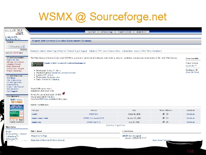 WSMX @ Sourceforge. net 148 