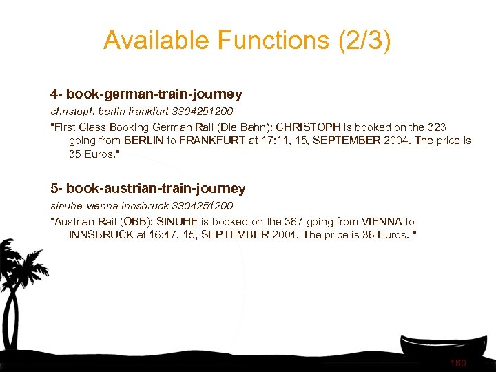 Available Functions (2/3) 4 - book-german-train-journey christoph berlin frankfurt 3304251200 "First Class Booking German