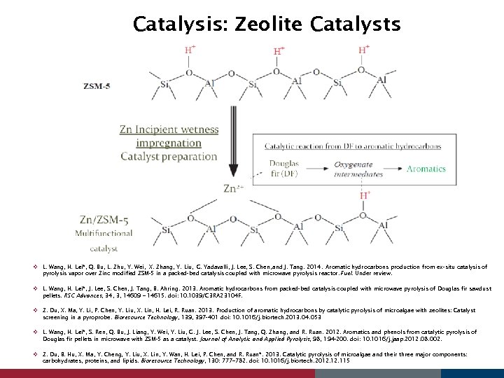 Catalysis: Zeolite Catalysts v L. Wang, H. Lei*, Q. Bu, L. Zhu, Y. Wei,