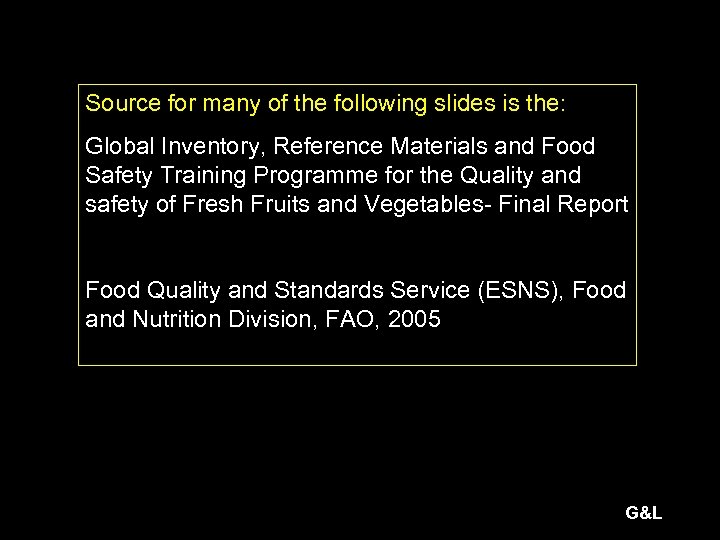 Source for many of the following slides is the: Global Inventory, Reference Materials and