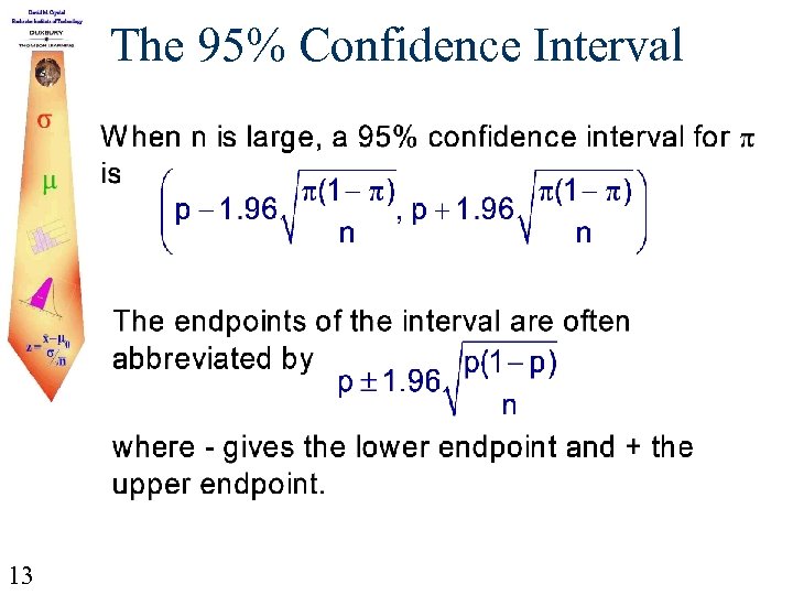 The 95% Confidence Interval 13 