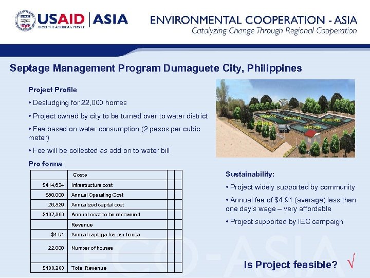 Septage Management Program Dumaguete City, Philippines Project Profile • Desludging for 22, 000 homes