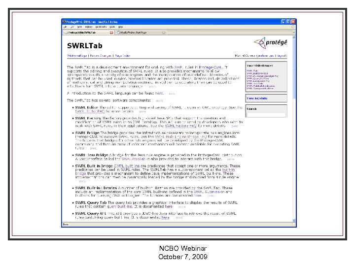 NCBO Webinar October 7, 2009 