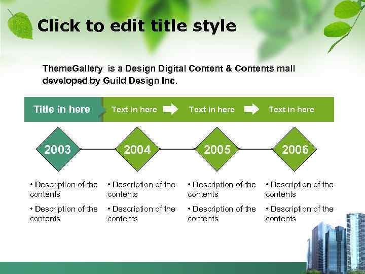 Click to edit title style Theme. Gallery is a Design Digital Content & Contents