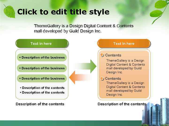 Click to edit title style Theme. Gallery is a Design Digital Content & Contents