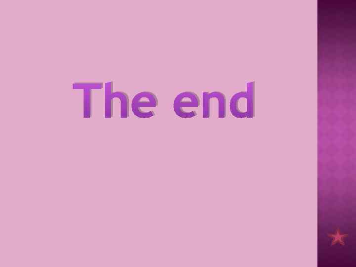 The end 