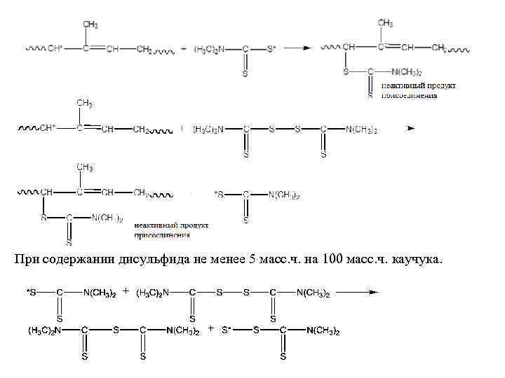 При содержании дисульфида не менее 5 масс. ч. на 100 масс. ч. каучука. 