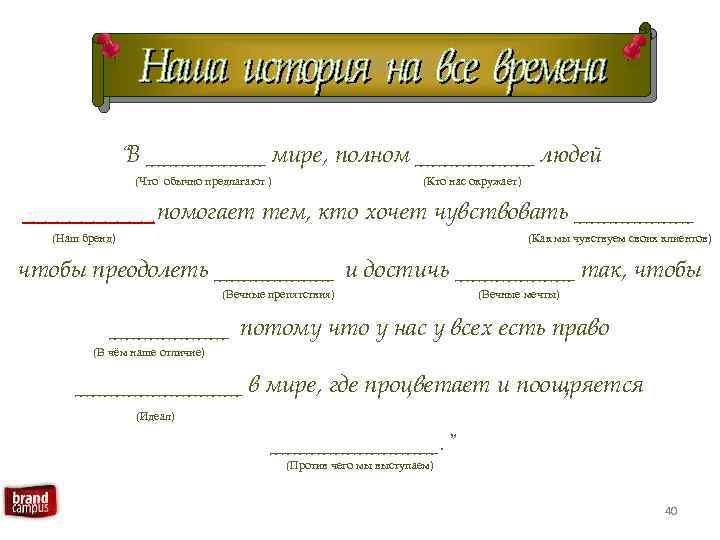 “В _____ мире, полном _____ людей (Что обычно предлагают ) (Кто нас окружает) ______помогает