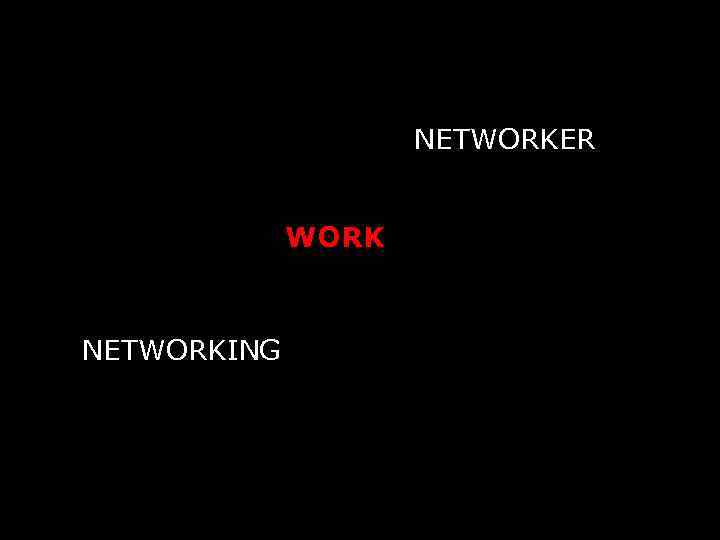 NETWORKER WORK NETWORKING 