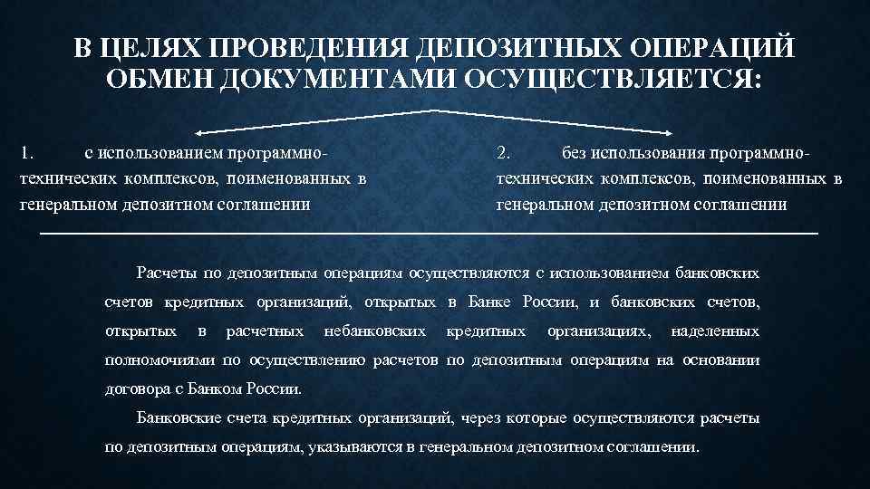 Специалист по ведению депозитного счета