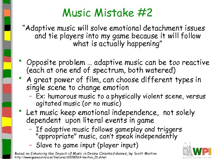 Music Mistake #2 “Adaptive music will solve emotional detachment issues and tie players into