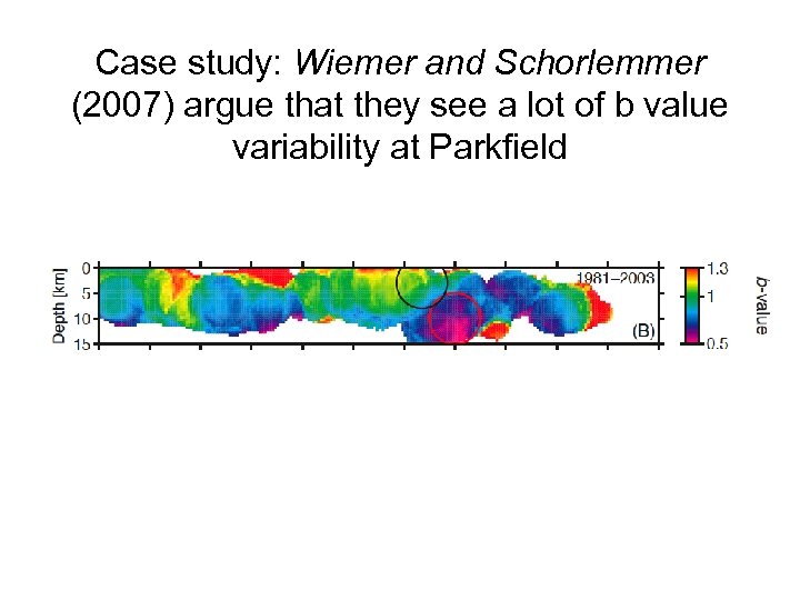 Case study: Wiemer and Schorlemmer (2007) argue that they see a lot of b