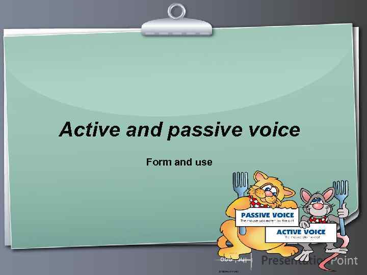 Active and passive voice Form and use Ihr Logo 