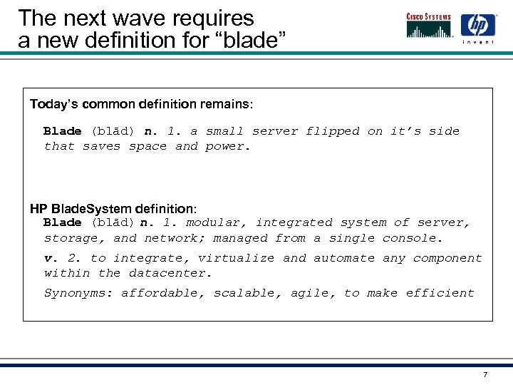The next wave requires a new definition for “blade” Today’s common definition remains: Blade