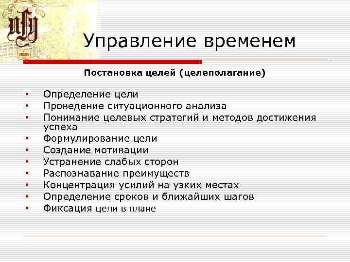 Для процесса целеполагания в тайм менеджменте используют схему шлимана