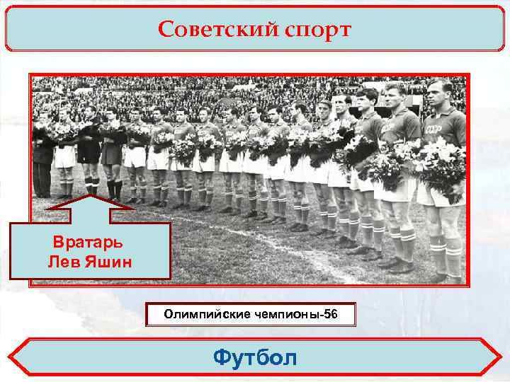 Советский спорт Вратарь Лев Яшин Олимпийские чемпионы-56 Футбол 