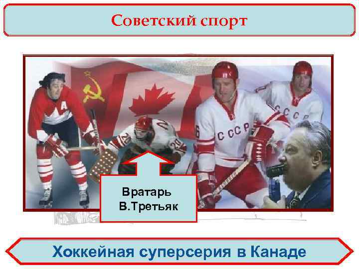 Советский спорт Вратарь В. Третьяк Хоккейная суперсерия в Канаде 