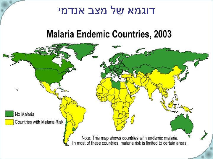  דוגמא של מצב אנדמי 