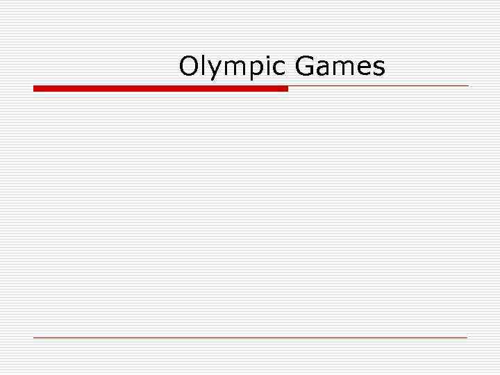 Olympic Games 