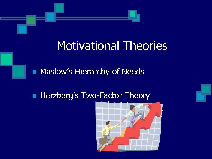 Motivational Theories n Maslow’s Hierarchy of Needs n Herzberg’s Two-Factor Theory 
