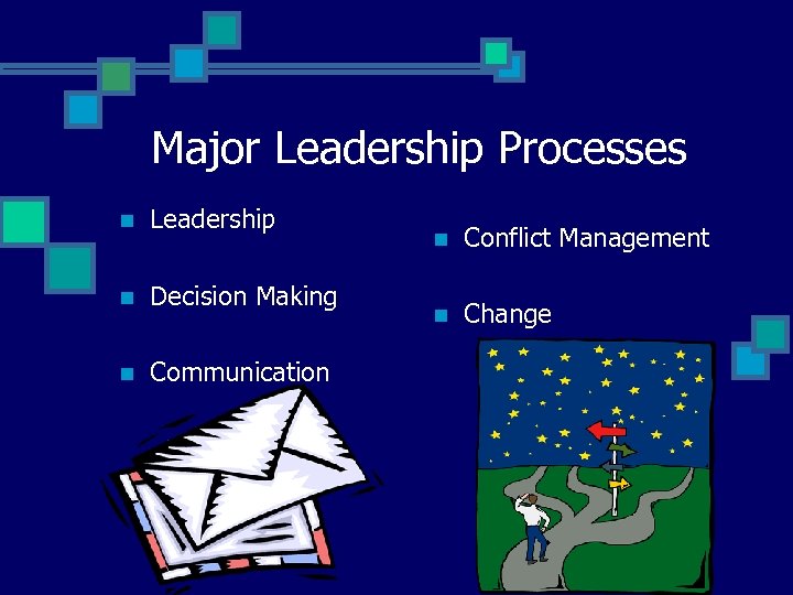 Major Leadership Processes n Leadership n Decision Making n Communication n Conflict Management n