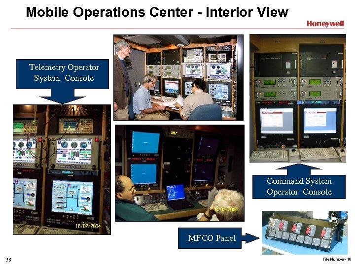 Mobile Operations Center - Interior View Telemetry Operator System Console Command System Operator Console