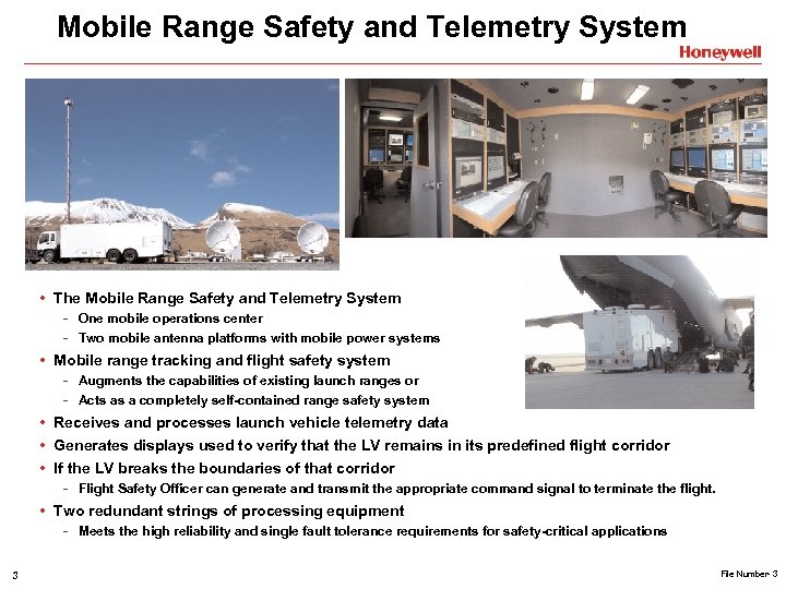 Mobile Range Safety and Telemetry System • The Mobile Range Safety and Telemetry System